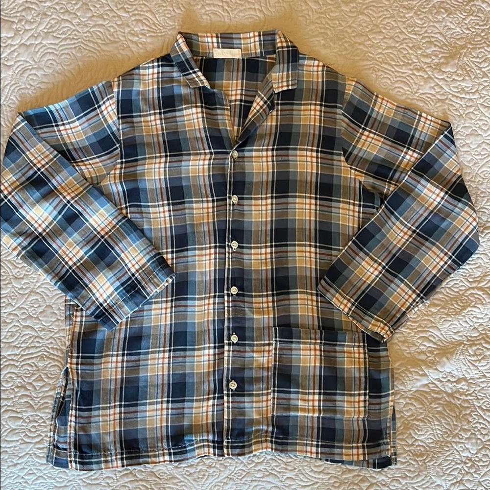 CP Shades Blue and Tan Casual Button Down Shirt